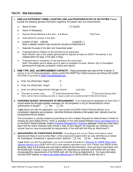 Form DEEP-IWRD-GP-016 3(A) (GP-016-3(A)) General Permit to Conduct Repairs and Alterations to Dams - Connecticut, Page 4