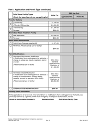 Form DEP-SW-APP-100 Permit Application for Construction and Operation of a Solid Waste Facility - Connecticut, Page 2