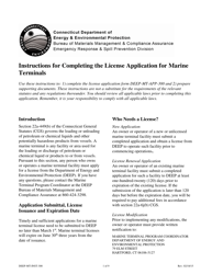 Document preview: Instructions for Form DEEP-MT-APP-300 License Application for Marine Terminals - Connecticut