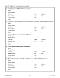 Form DEP-RCY-REG-014 Application Form for a Beneficial Use Determination (Bud) Approval - Connecticut, Page 2
