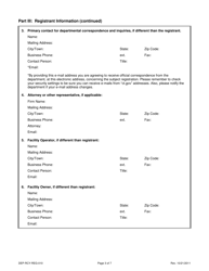 Form DEP-RCY-REG-010 General Permit Registration Form for Disassembling Used Electronics - Connecticut, Page 3