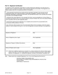 Form DEP-RCY-REG-010 General Permit Registration Form for Disassembling Used Electronics - Connecticut, Page 7
