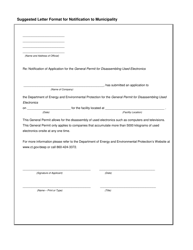 Form DEP-RCY-REG-010 General Permit Registration Form for Disassembling Used Electronics - Connecticut, Page 8