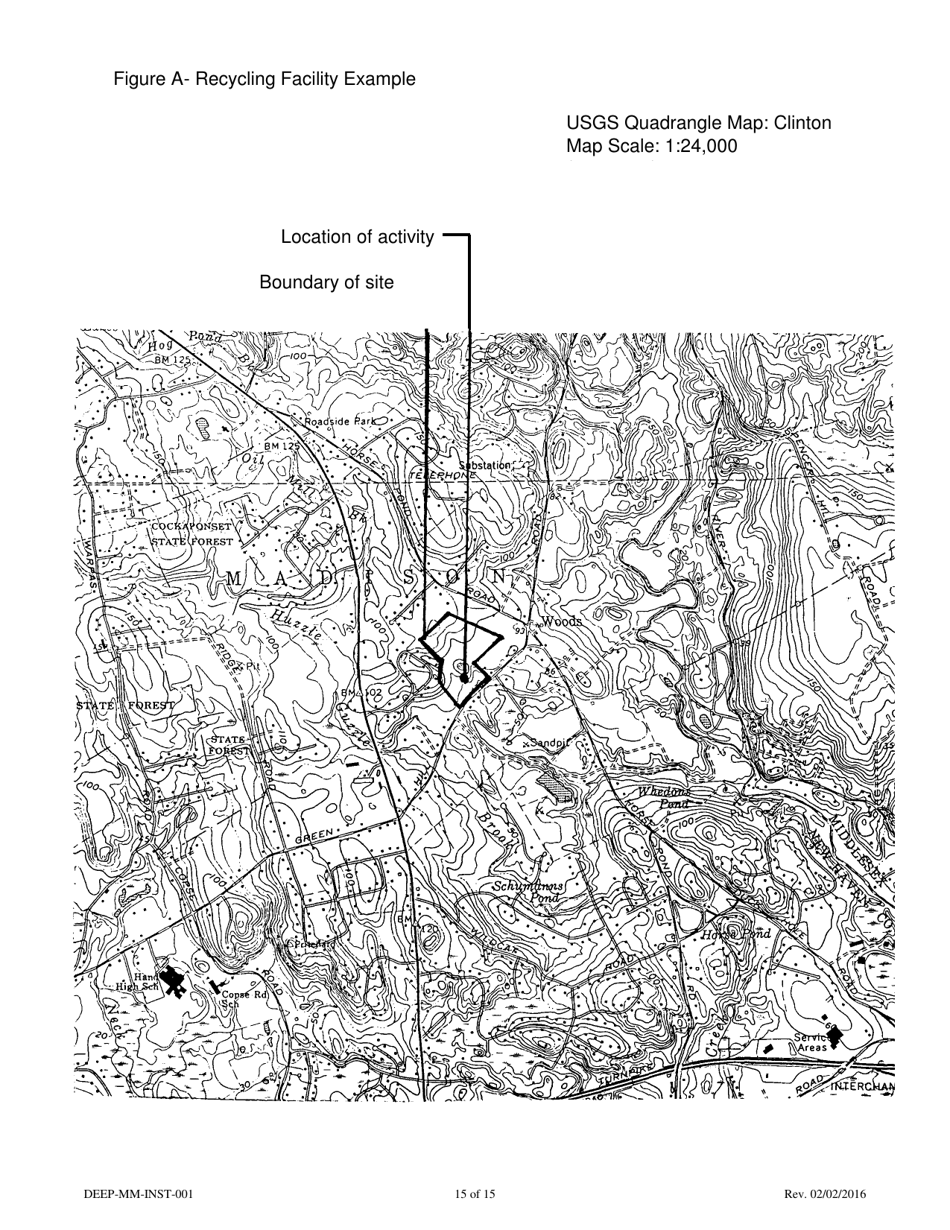 Instructions for Form DEEP-MM-REG-001 General Permit Registration Form to Construct and Operate a Commercial Facility for the Management of Recyclable Materials and Certain Solid Wastes - Connecticut, Page 15