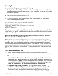 Instructions for Form DEEP-MM-REG-001 General Permit Registration Form to Construct and Operate a Commercial Facility for the Management of Recyclable Materials and Certain Solid Wastes - Connecticut, Page 3