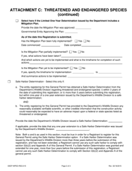 Form DEEP-WPED-REG-015 Attachment C Threatened and Endangered Species - Connecticut, Page 2