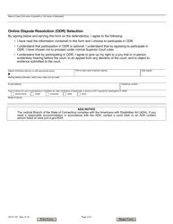 Form JD-CV-167 Online Dispute Resolution Plaintiff Participation Notice - Connecticut, Page 2
