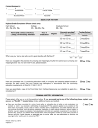 Form FDACS-10052 Board of Professional Surveyors &amp; Mappers Application for Reinstatement of Null &amp; Void Certification - Florida, Page 4