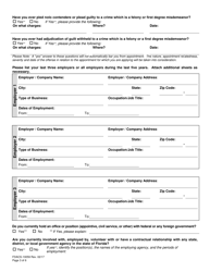 Form FDACS-10059 Board of Professional Surveyors and Mappers Appointment Questionnaire - Florida, Page 5