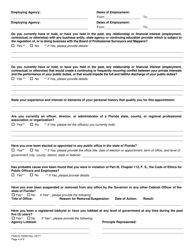 Form FDACS-10059 Board of Professional Surveyors and Mappers Appointment Questionnaire - Florida, Page 6