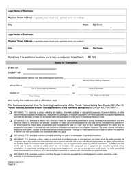 Form FDACS-10002 Commercial Telephone Seller Affidavit of Exemption - Florida, Page 2