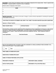 Form FDACS-03578 Lp Gas Category I Dealer License Application - Florida, Page 2