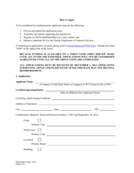 Form FDACS-06715 National Organic Certification Cost Share Program Application - Florida, Page 2