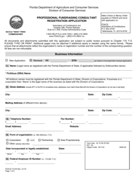 Form FDACS-10104 Professional Fundraising Consultant Registration Application - Florida, Page 6
