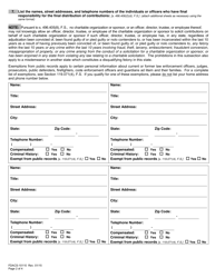 Form FDACS-10110 Small Charitable Organizations/Sponsors Application - Florida, Page 5