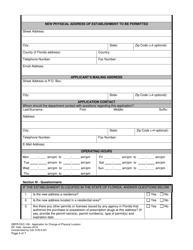Form DBPR-DDC-109 Application for Change of Physical Location - Florida, Page 4