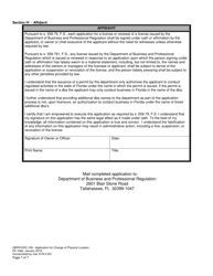 Form DBPR-DDC-109 Application for Change of Physical Location - Florida, Page 7