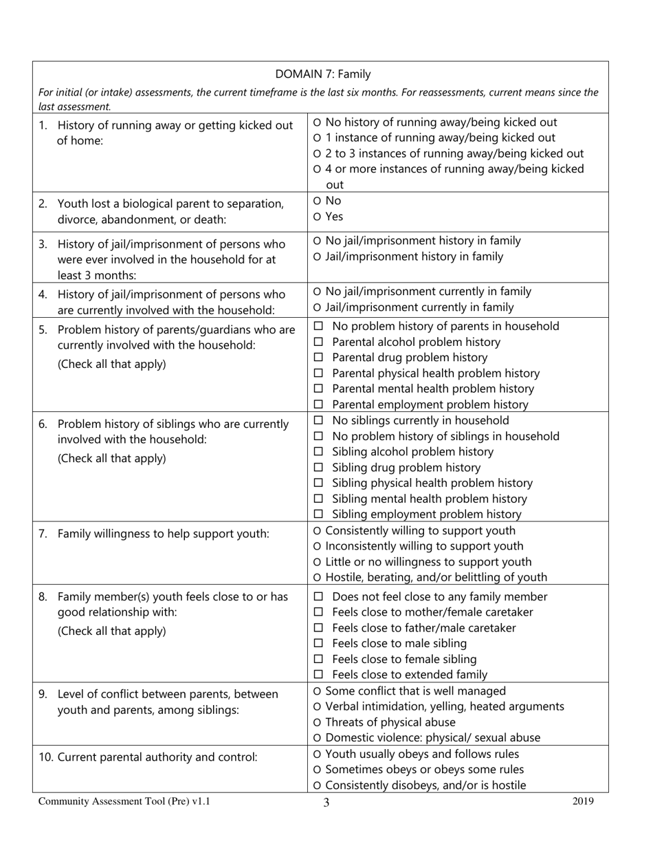 Community Assessment Tool Pre-screen - Florida, Page 3