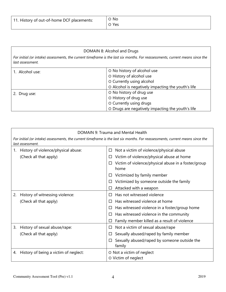 Community Assessment Tool Pre-screen - Florida, Page 4