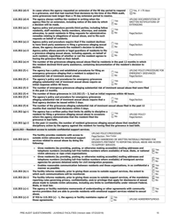 Prea Audit: Pre-audit Questionnaire - Juvenile Facilities - Florida, Page 15