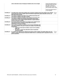 Prea Audit: Pre-audit Questionnaire - Juvenile Facilities - Florida, Page 19