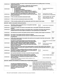 Prea Audit: Pre-audit Questionnaire - Juvenile Facilities - Florida, Page 7