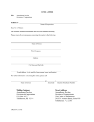 Form CR2E154 Withdrawal Statement - Florida