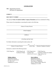 Document preview: Form CR2E142 Notice of Limited Liability Company Dissolution - Florida