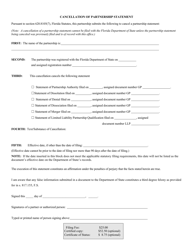 Form CR2E069 Cancellation of Partnership Statement - Florida, Page 2