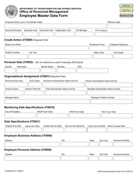 Document preview: Employee Master Data Form - Arkansas