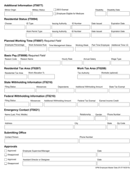 Employee Master Data Form - Arkansas, Page 2