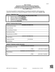 Form DBPR CAM10 Community Association Management Firm Maintenance Form - Florida, Page 3