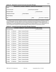 Form DBPR CAM10 Community Association Management Firm Maintenance Form - Florida, Page 4