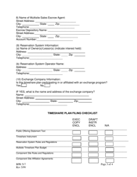 Form BPR517 Multisite Timeshare Plan Filing Statement - Florida, Page 3