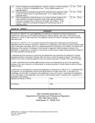 Form DBPR-DDC-218 Application for Retail Pharmacy Drug Wholesale Distributor Permit - Florida, Page 10