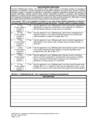 Form DBPR-DDC-218 Application for Retail Pharmacy Drug Wholesale Distributor Permit - Florida, Page 7