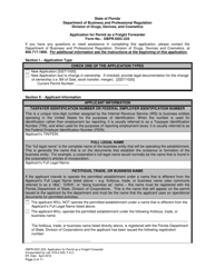 Form DBPR-DDC-225 Application for Permit as a Freight Forwarder - Florida, Page 2