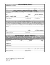 Form DBPR-DDC-225 Application for Permit as a Freight Forwarder - Florida, Page 3