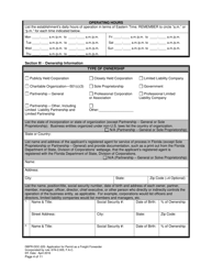 Form DBPR-DDC-225 Application for Permit as a Freight Forwarder - Florida, Page 4