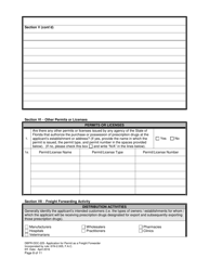 Form DBPR-DDC-225 Application for Permit as a Freight Forwarder - Florida, Page 8