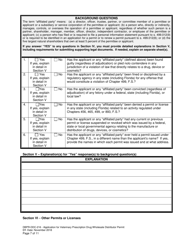 Form DBPR-DDC-216 &quot;Application for Veterinary Prescription Drug Wholesale Distributor Permit&quot; - Florida, Page 7