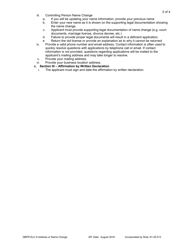 Form DBPR ELC8 Request for Address or Name Change - Florida, Page 2