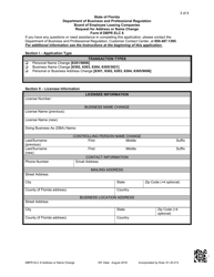 Form DBPR ELC8 Request for Address or Name Change - Florida, Page 3