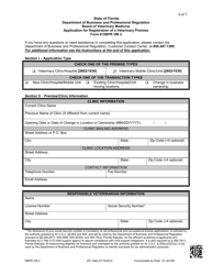 Form DBPR VM2 Application for Registration of a Veterinary Premise - Florida, Page 4