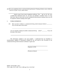 Form HSMV77073S Application for an Instructor or Agent Certificate for Commercial Driving School - Florida, Page 3