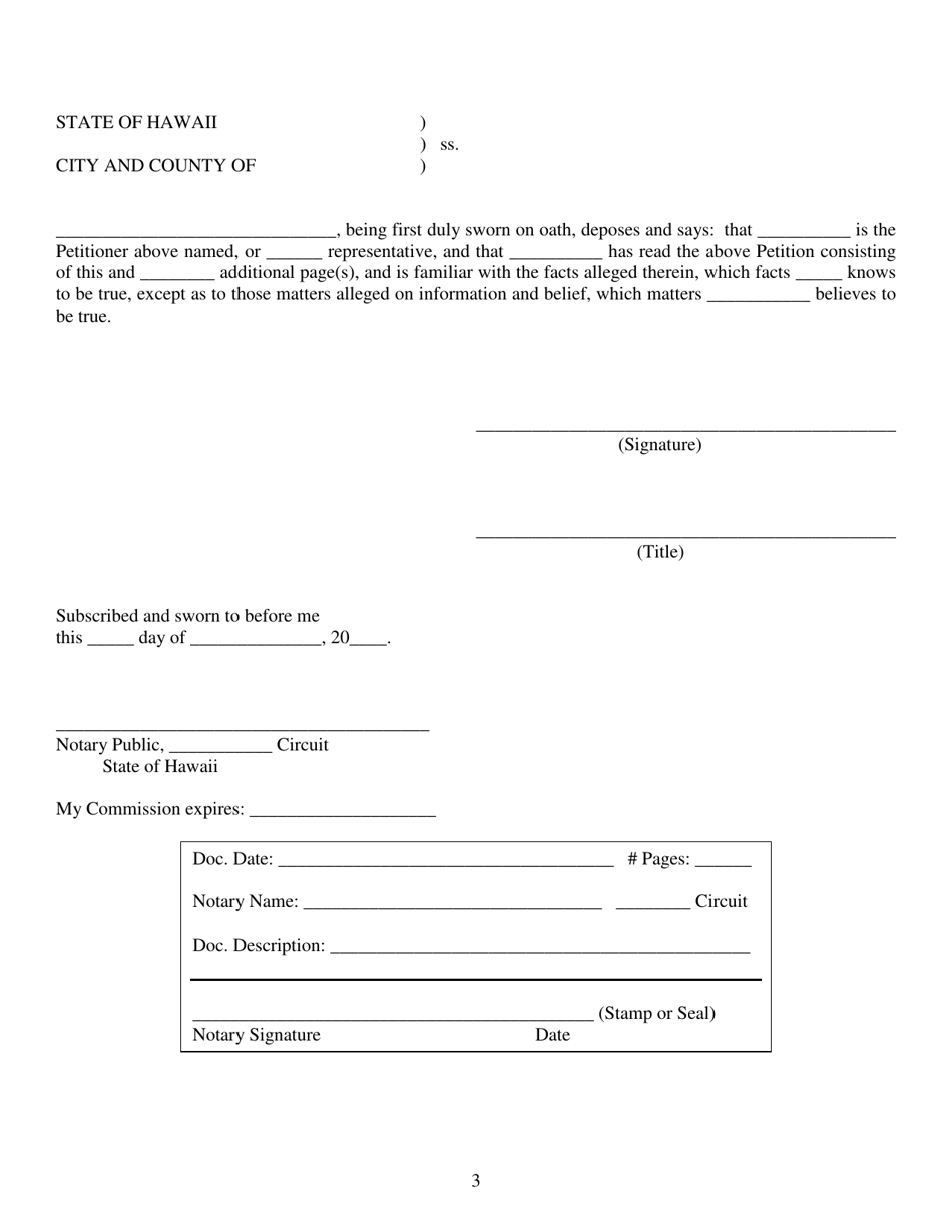 Form HLRB-7 Petition Relating to Financial Report of Employee Organization - Hawaii, Page 3