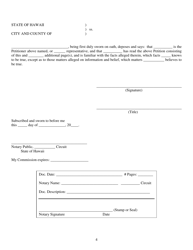 Form HLRB-10 Petition for Decertification - Hawaii, Page 4