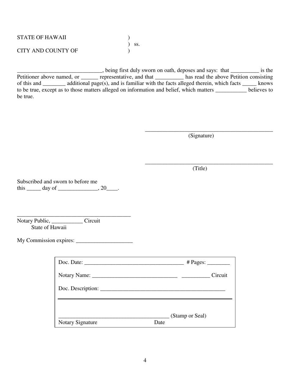 Form HLRB-10 Petition for Decertification - Hawaii, Page 4