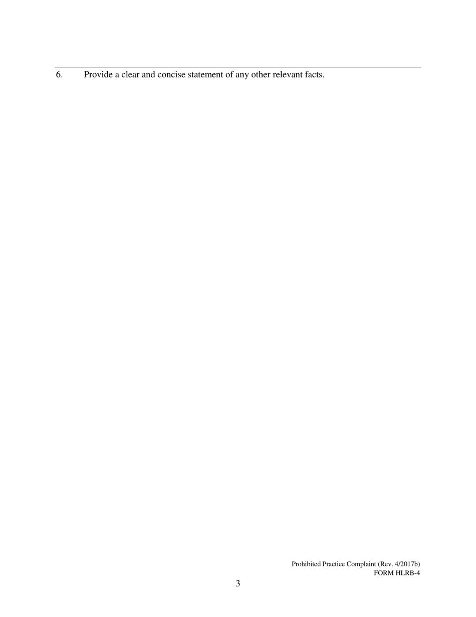 Form HLRB-4 Prohibited Practice Complaint - Hawaii, Page 3