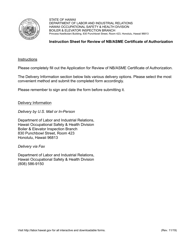 Document preview: Application for Review of Asme/Nb Certificate of Authorization - Hawaii